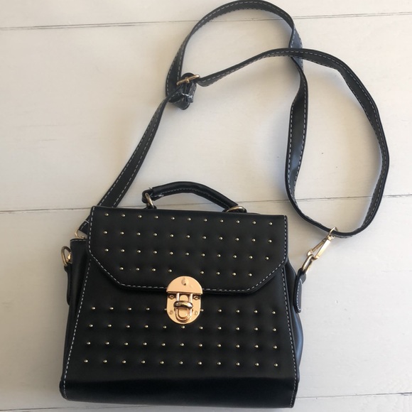 Black Crossbody with gold studs - Picture 2 of 3